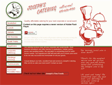 Tablet Screenshot of josephscatering.org
